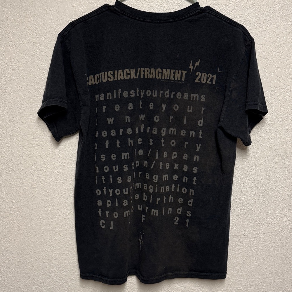 Travis Scott x Fragment Design black graphic T-shirt